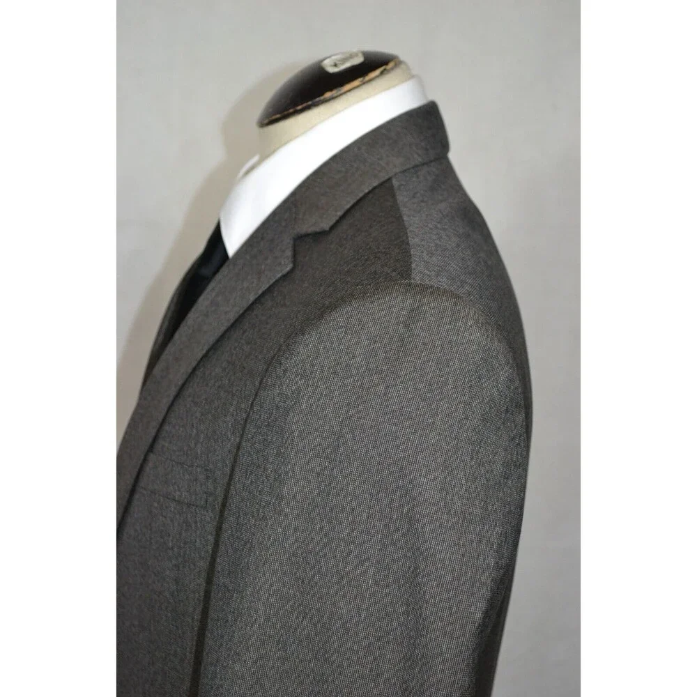 Banana‎ Republic 100% Wool Blazer Suit Jacket Grey Charcoal Men's Modern Fit 42R